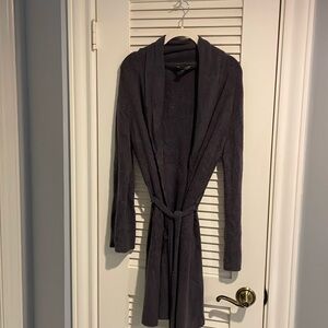 Barefoot Dreams Charcoal Gray Cozy Knit Robe